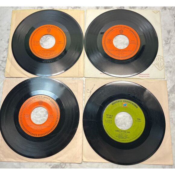 Petula Clark 45 Record Lot of 10 Pop Grass Is Always Greener American Boy - Picture 6 of 8